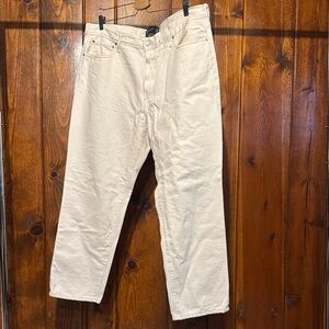 Abercrombie & Fitch Cream Relaxed Jeans Classic Style